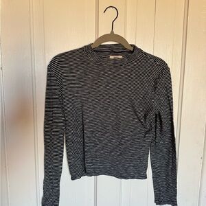 Madewell Black and White Striped Top